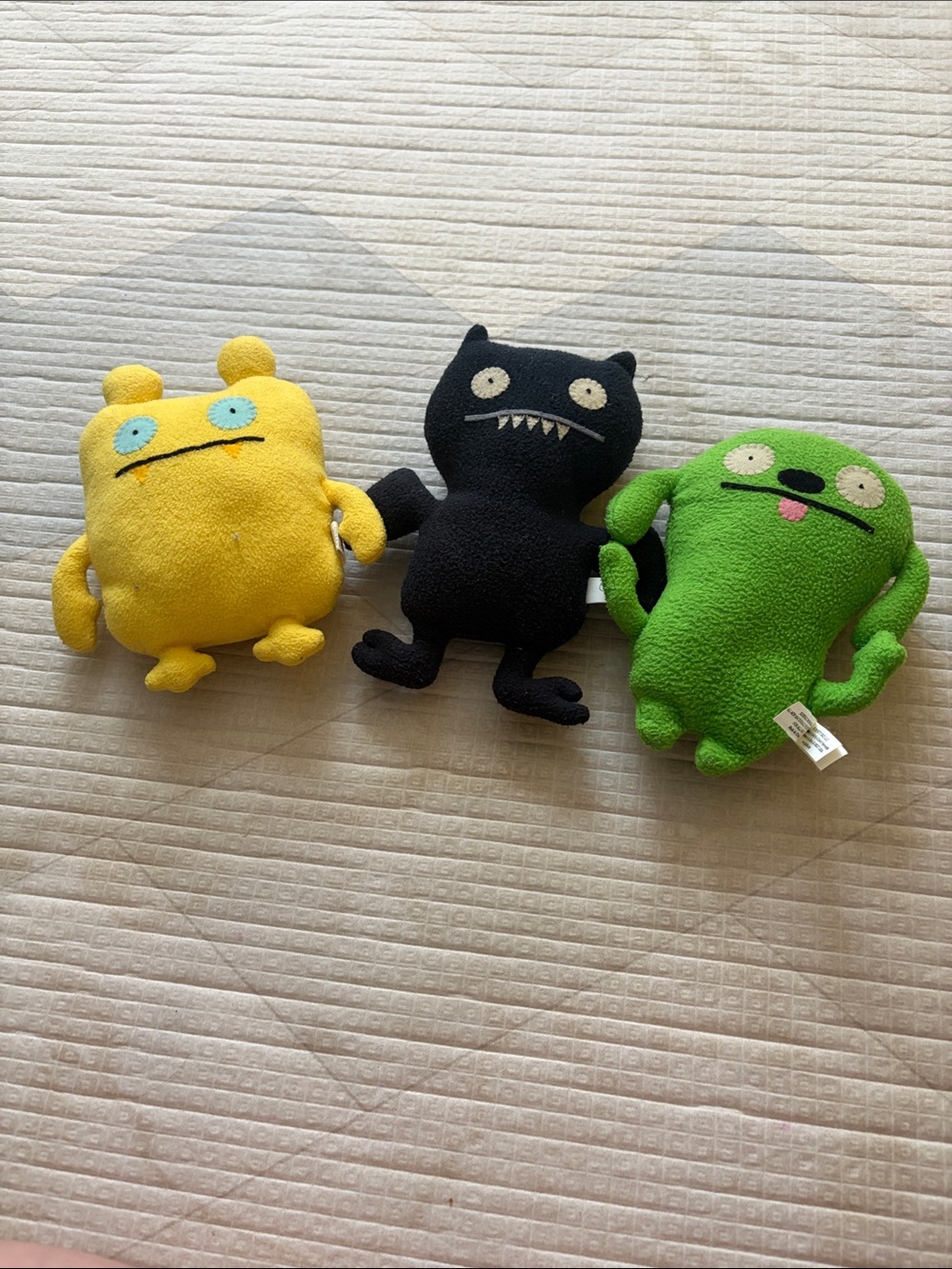 Plush Ugly Doll Set - Yellow, Black, Green Plush Characters